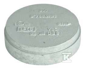 Korek pełny rowkowany ocynk DN100 - 5904204129442